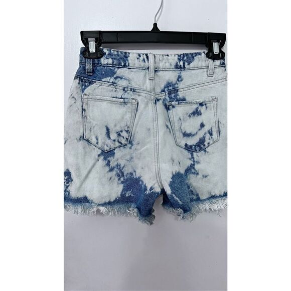 BP BLEACHED WASHED HIGH WAISTED DENIM JEAN SHORTS WOMENS SIZE 24 - Picture 11 of 14